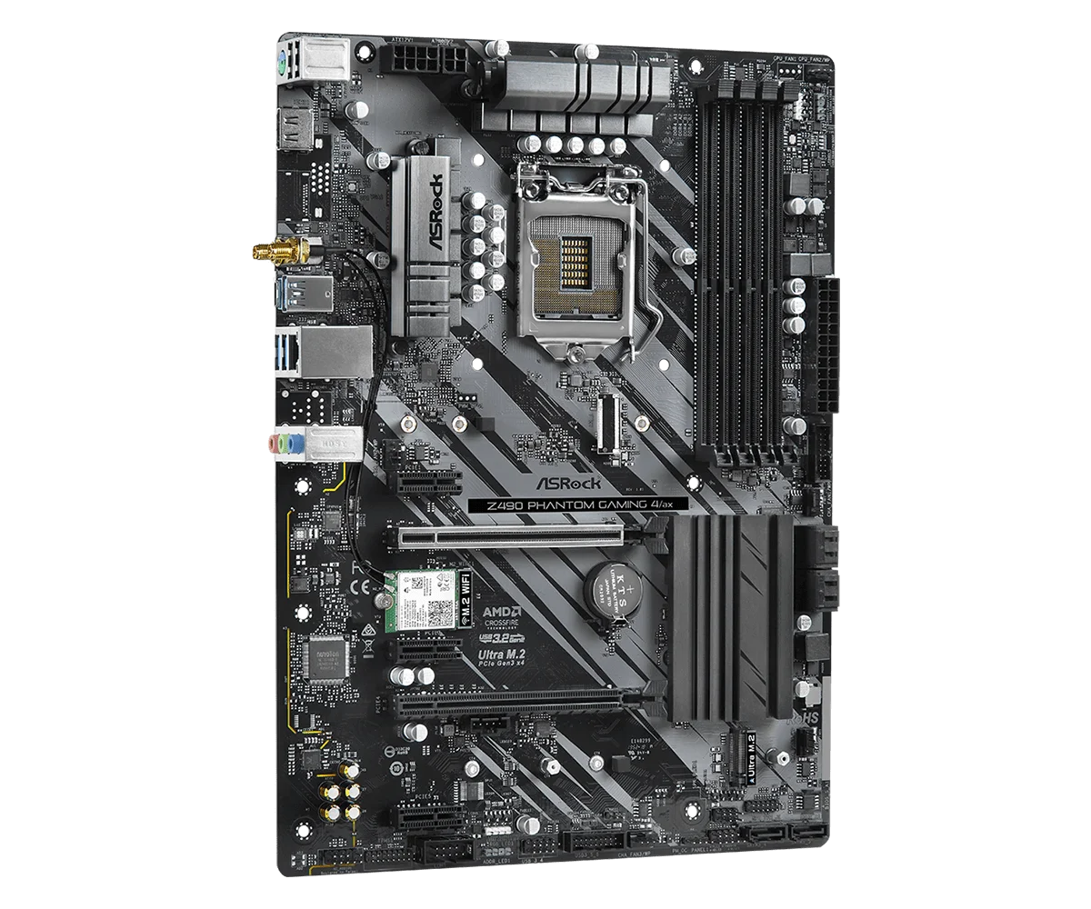 ASRock Z490 Phantom Gaming 4/ax Motherboard - LGA 1200 ATX