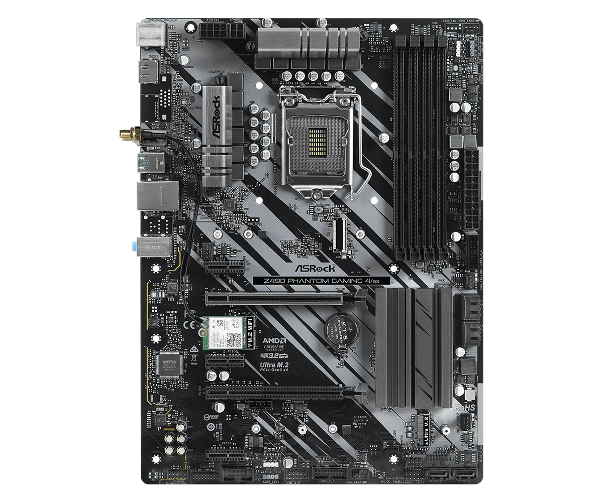 ASRock Z490 Phantom Gaming 4/ax Motherboard - LGA 1200 ATX