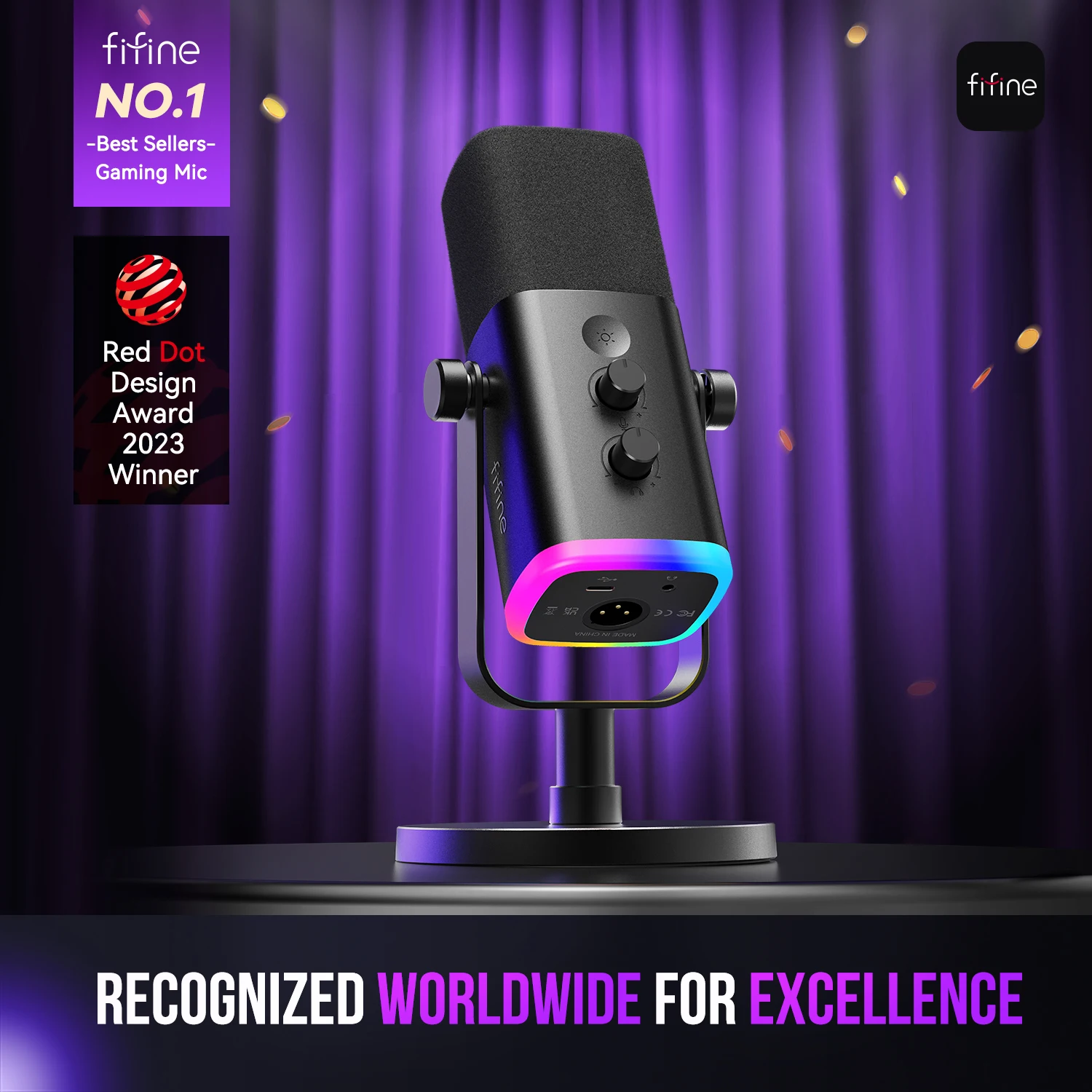 FIFINE USB/XLR Dynamic Microphone AM8